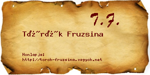 Török Fruzsina névjegykártya