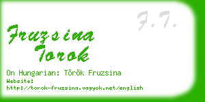 fruzsina torok business card